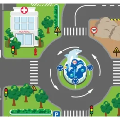 Lekmatta med LED Trafikljus till leksaksbilar Kids Globe