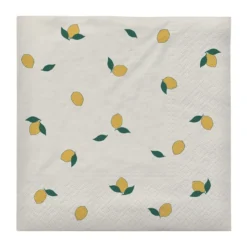Lemon servetti 33x33 cm 20 kpl, Off white-yellow