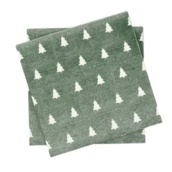 Linen trees -lautasliina 33 x 33 cm 20-pakkaus, Vihreä-valkoinen