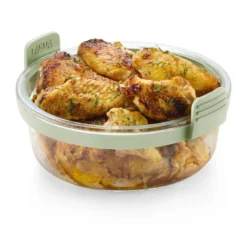 Lékué Air fryer pyöreä lasivuoka, Läpinäkyvä