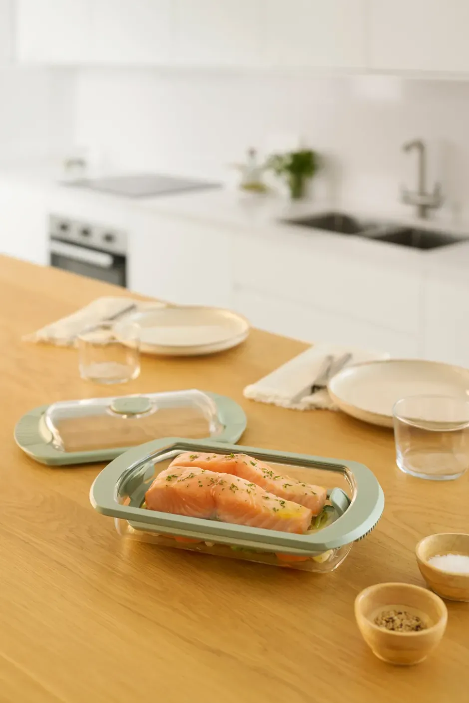 Lékué höyrykeitin, Läpinäkyvä, lasi, 2-pack