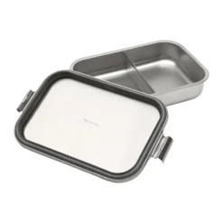Make & Take bento -lounasrasia teräs suuri, Matta ruostumaton teräs