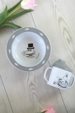 Mumin Vatten & Bad nokkamuki & imukuppilautanen, Harmaa