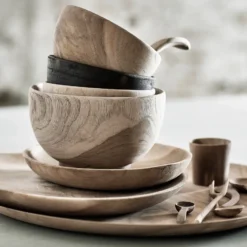 Muubs tiikki lautanen 18 cm, Luonnonvärinen