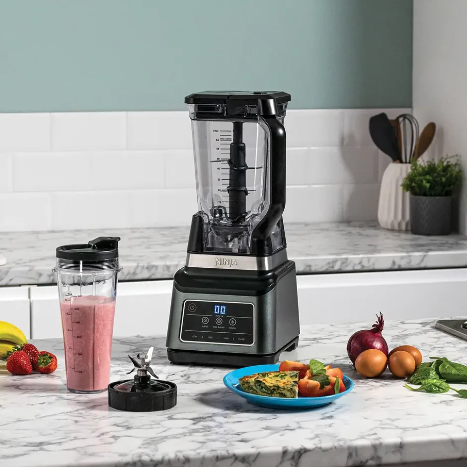 Ninja BN750 2-in-1 blender Auto-iQ:lla, Musta