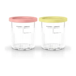 Ninja CREAMi 2 lisäkupit 709 ml NC501EU-malliin, Roosa/keltainen