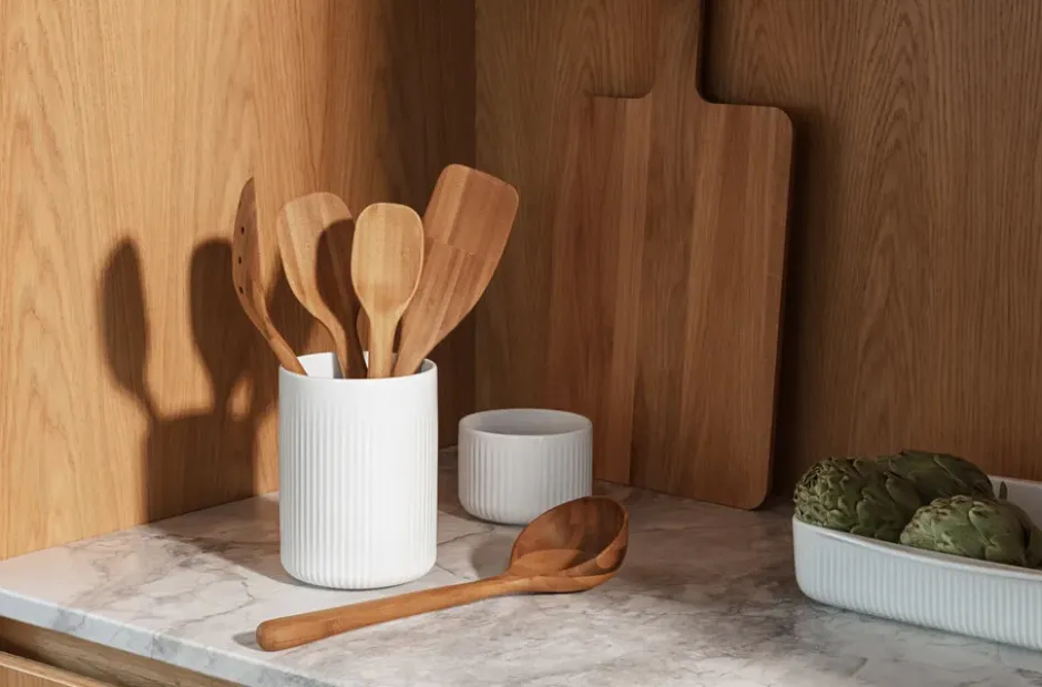 Nordic kitchen reikäkauha 29 cm, Bambu