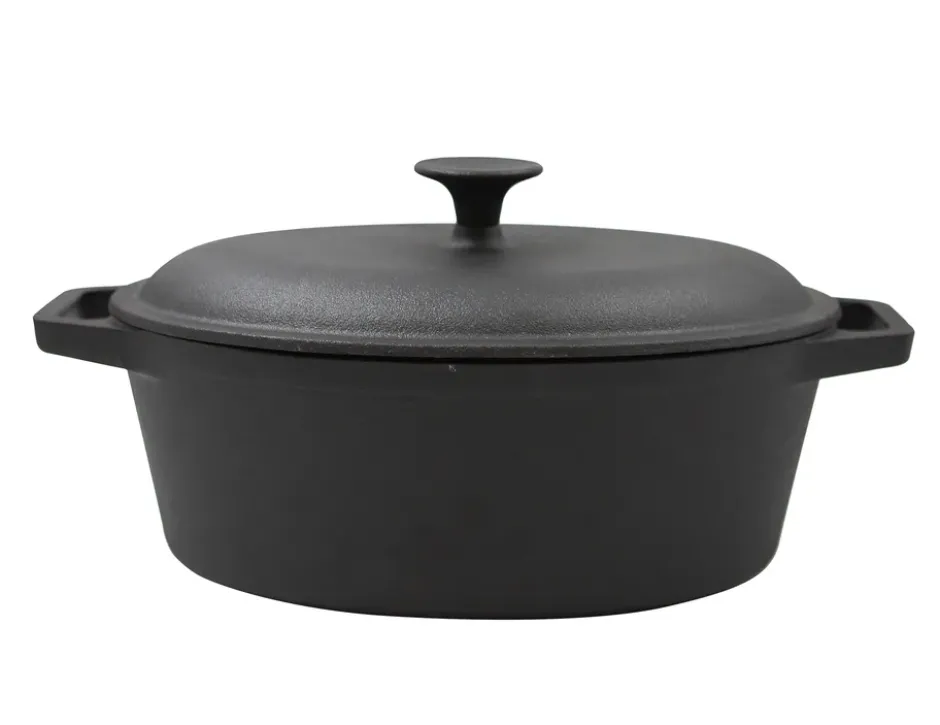 Nordwik valurautapata soikea 4 l, Musta
