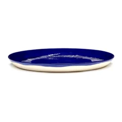 Ottolenghi Feast lautanen M Ø22,5 cm 2-pakkaus, Dark blue stripes-white
