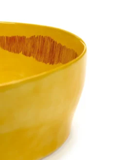 Ottolenghi Feast salaattikulho Ø27,5 cm, Yellow stripes-red