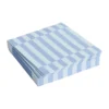 Pattern Lunch Stripe servietti 33x33 cm 20-pakkaus, Light blue-dusty blue pillar