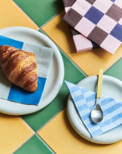 Pattern Lunch Stripe servietti 33x33 cm 20-pakkaus, Light blue-dusty blue pillar