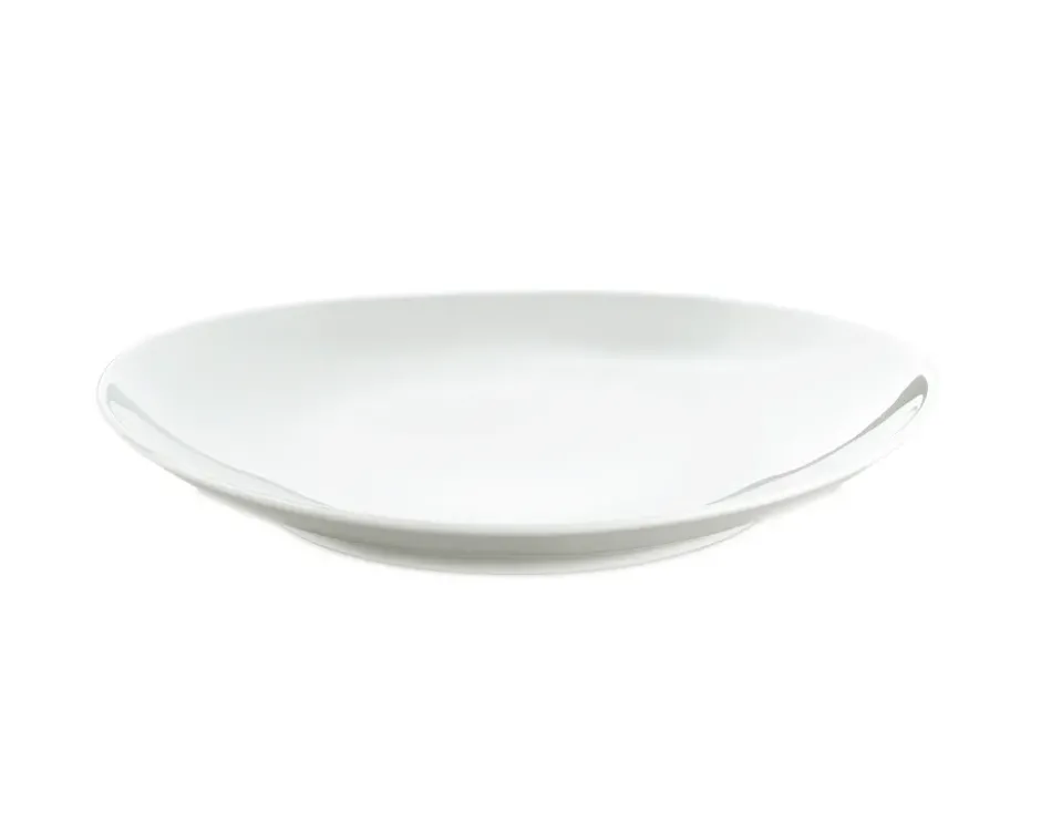 Pihvitarjotin pieni soikea 23 cm, Valkea