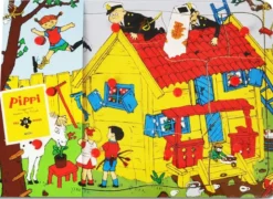 Pippi Knoppussel i trä 12 bitar