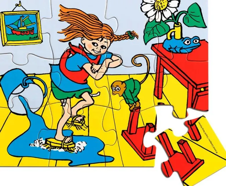 Pippi Träpussel 12 bitar