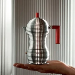 Pulcina espressokeitin 6 kuppia, punainen kahva