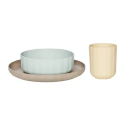 Pullo servissetti 3 osaa, Pale Mint-vanilla-taupe