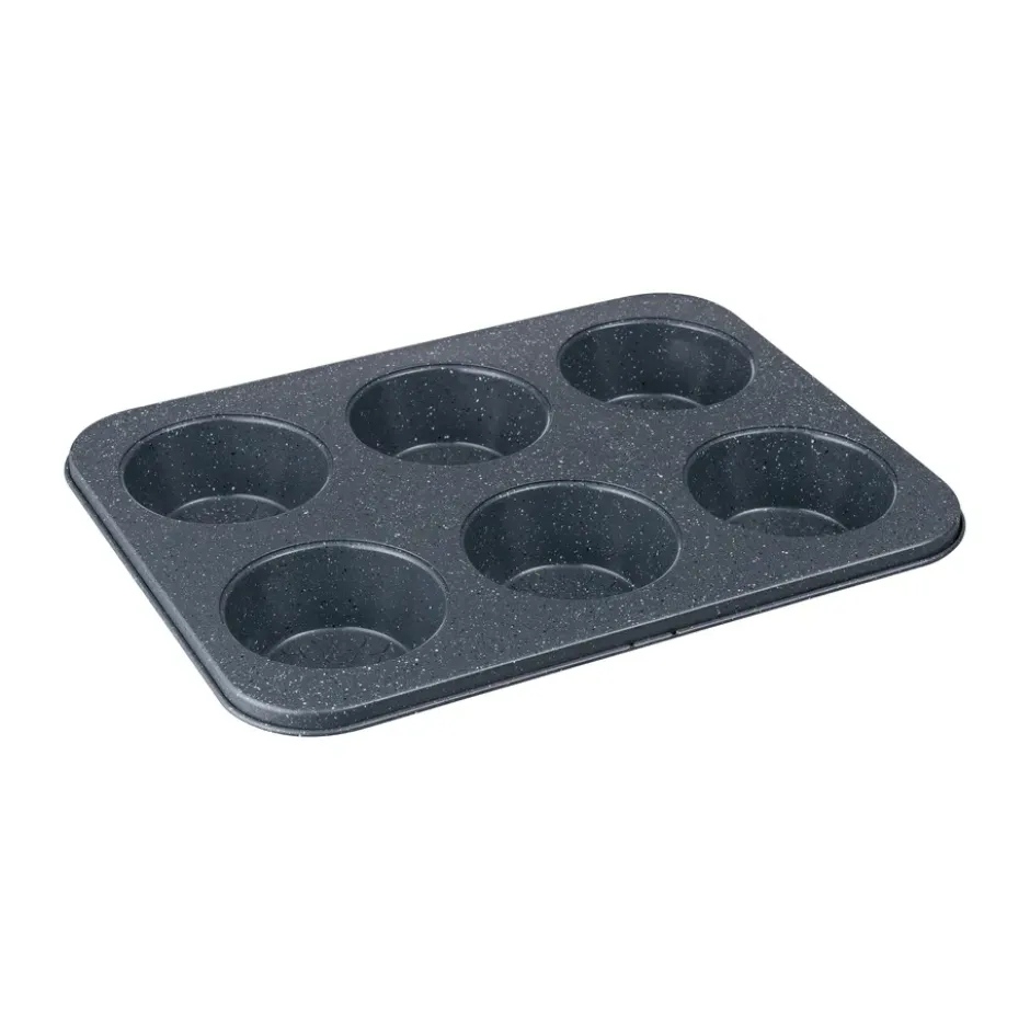 Quantanium Finish muffinsivuoka, Harmaa, 6 kpl