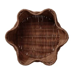 Rattan-pyöreä kori, Tummanruskea, 23 cm