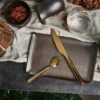 Raw lautanen 23,5x15 cm, Metallic brown