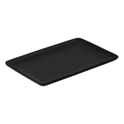 Raw lautanen 23,5x15 cm, Titanium black