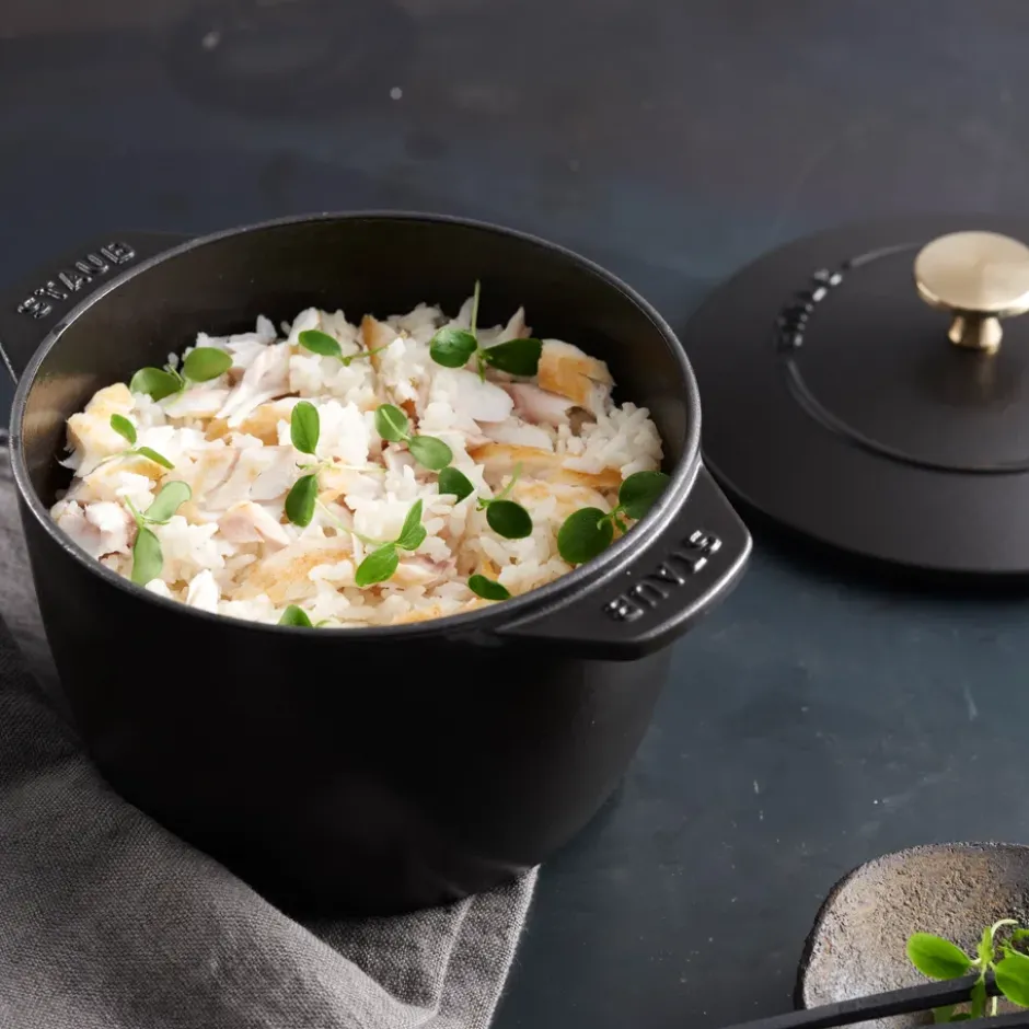 Rice cocotte valurautapata 1,6 L, Musta