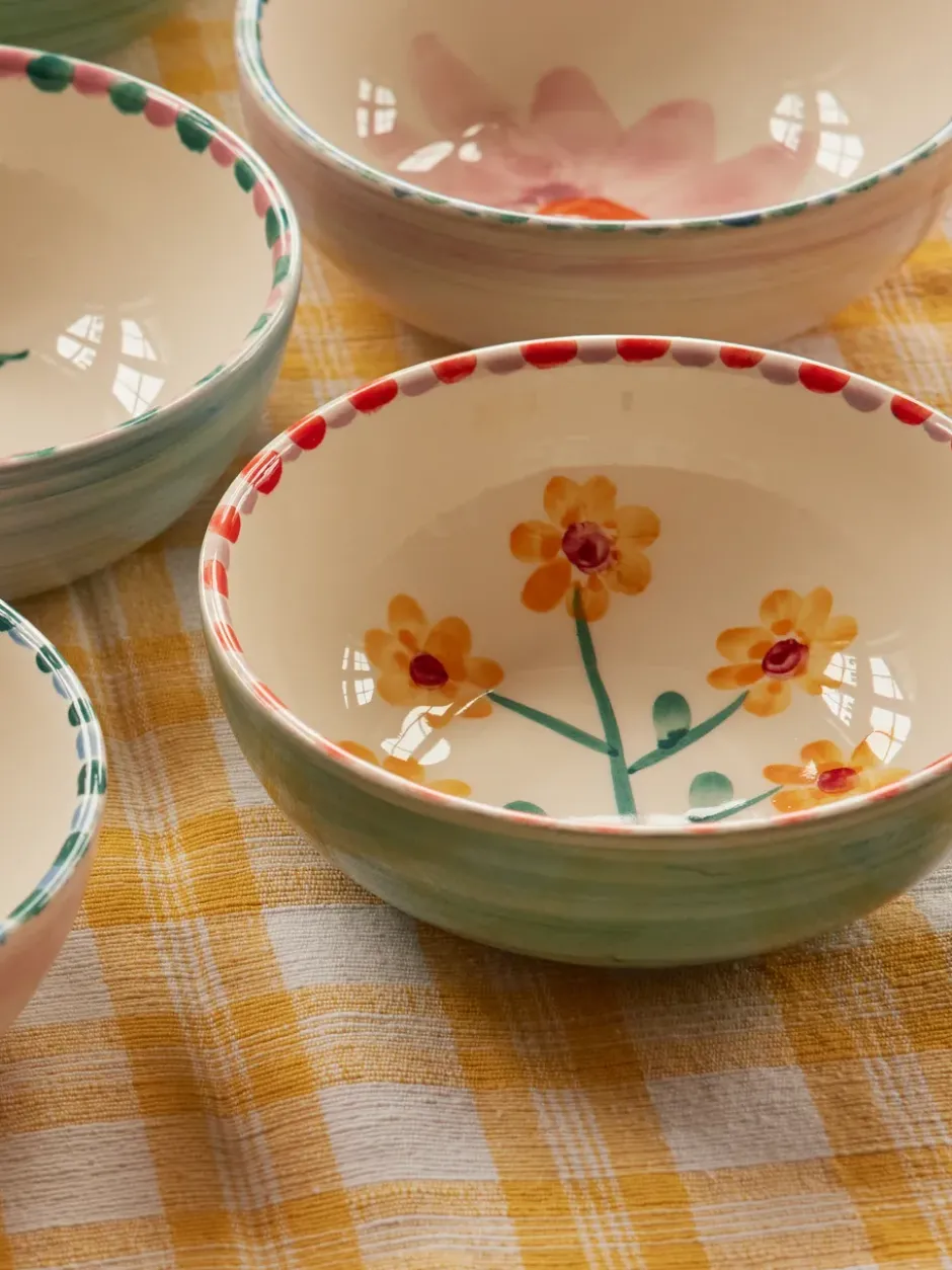 Rice keraaminen kulho 35 cl, Yellow Flower-jade