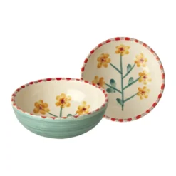 Rice keraaminen kulho 35 cl, Yellow Flower-jade
