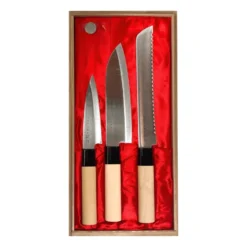 Satake Houcho -veitsisetti 3 osaa, Hi Carbon Steel