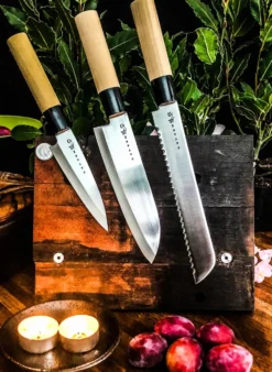 Satake Houcho -veitsisetti 3 osaa, Hi Carbon Steel