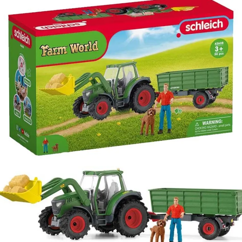 Schleich Traktor med släp 42608