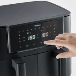 Severin Air-Fryer Dual 2x FR 2463 4 litraa, Musta