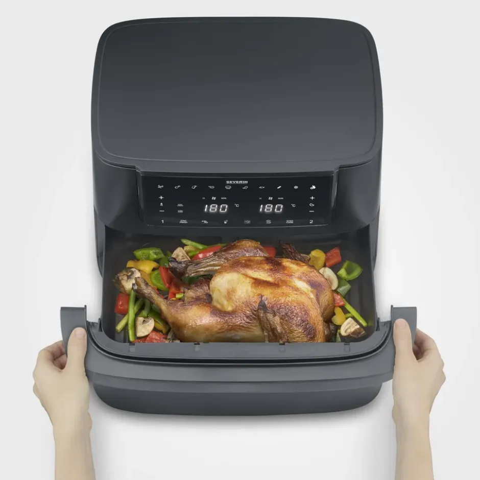 Severin Air-Fryer Flex FR 2490 9 litraa, Musta