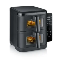 Severin Air-Fryer S-Fry Duo Stack FR 2468, Musta