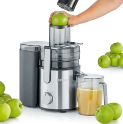 Severin ES 3570 Premium mehustin XXL 1,1 L, Ruostumaton teräs