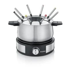 Severin FO 2471 yhdistelmä sähköfondue/crepes, Ruostumaton teräs
