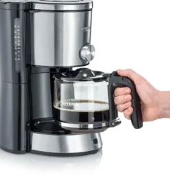 Severin KA 4825 Aroma Select kahvinkeitin 10 kuppia, Ruostumaton teräs - musta