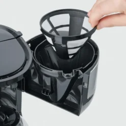 Severin KA 4808 Compact kahvinkeitin 4 kupille, Ruostumaton teräs - musta
