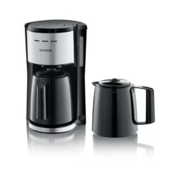 Severin KA 9308 termoskeitin extra kannulla 8 kuppia, Musta-ruostumaton teräs