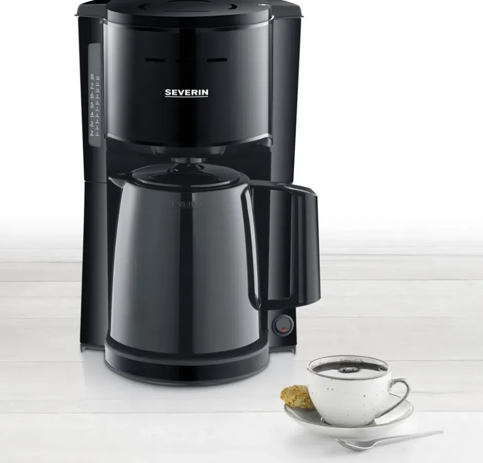 Severin KA 9306 termoskeitin 8 kuppia, Musta