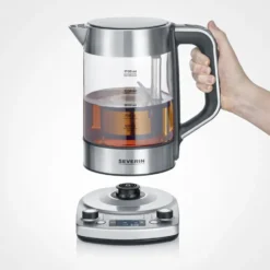 Severin WK 3422 Deluxe vedenkeitin nostotoiminnolla 1,7 L, Ruostumaton teräs