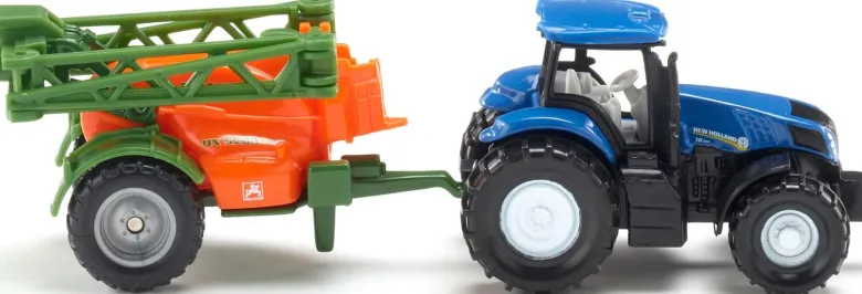 Siku Traktor New Holland med gödselspridare 1668