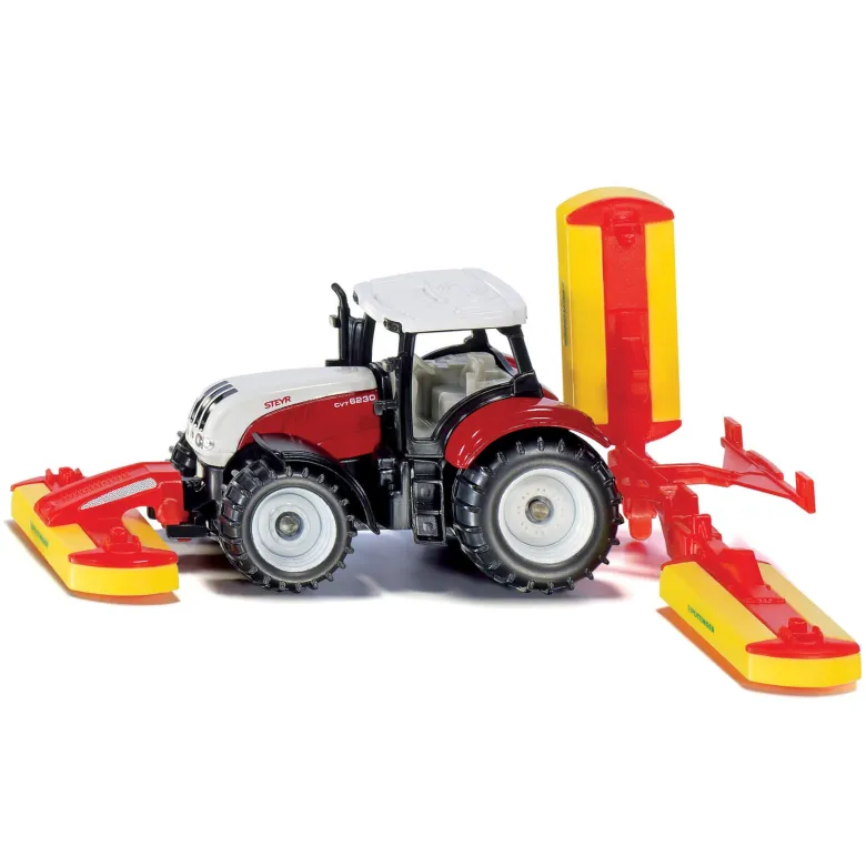 Siku Traktor Steyr med slåtterkross 1672