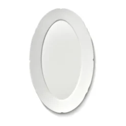 Silhouette ovali lautanen M 15x24,5 cm 4 kpl, White