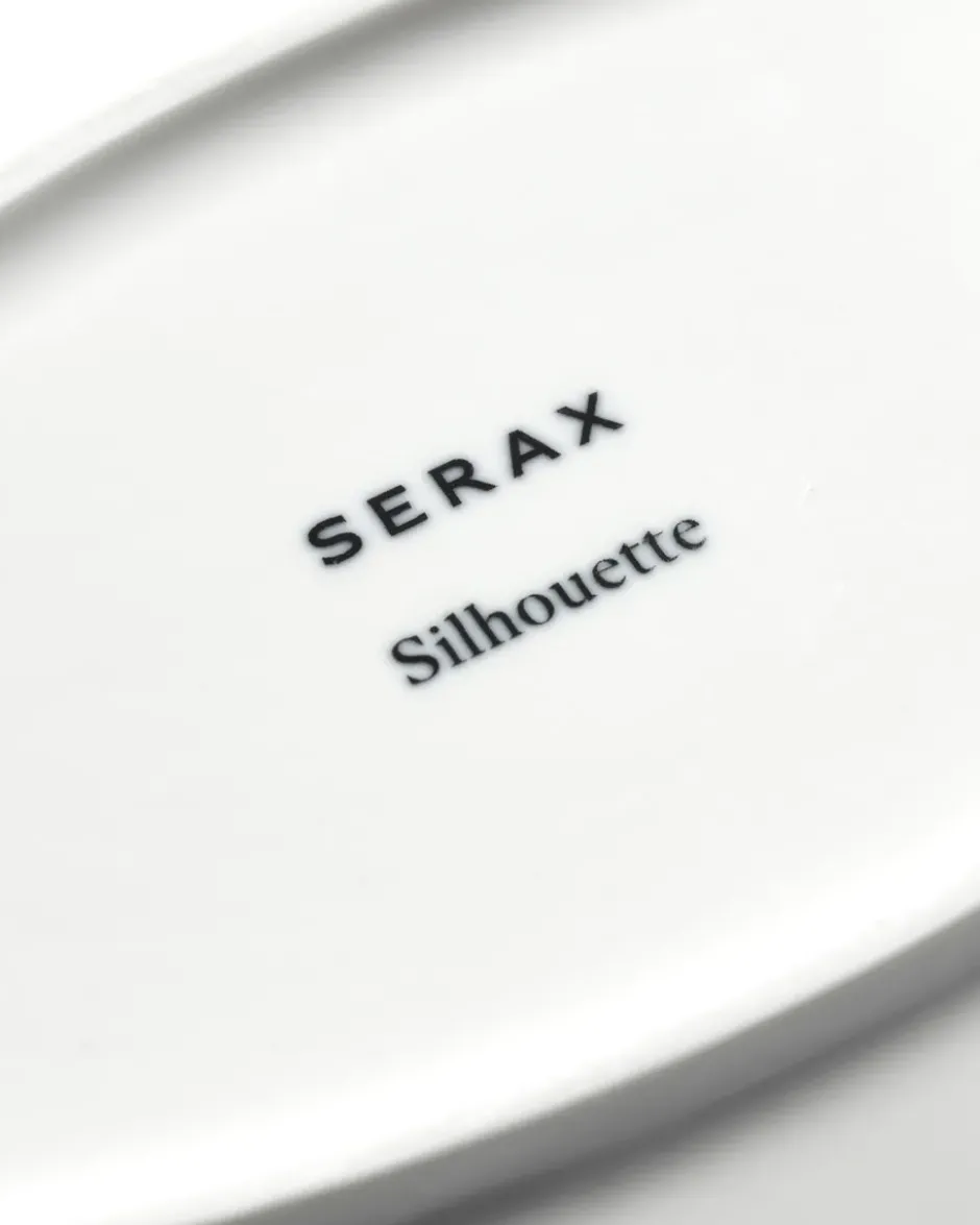 Silhouette oval lautanen S 10x18,5 cm 4 kpl, White