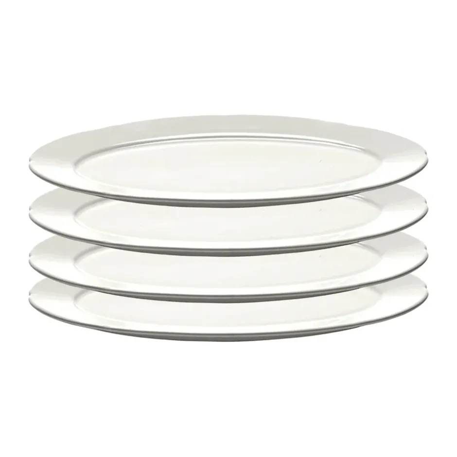 Silhouette oval lautanen S 10x18,5 cm 4 kpl, White