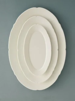 Silhouette oval lautanen S 10x18,5 cm 4 kpl, White