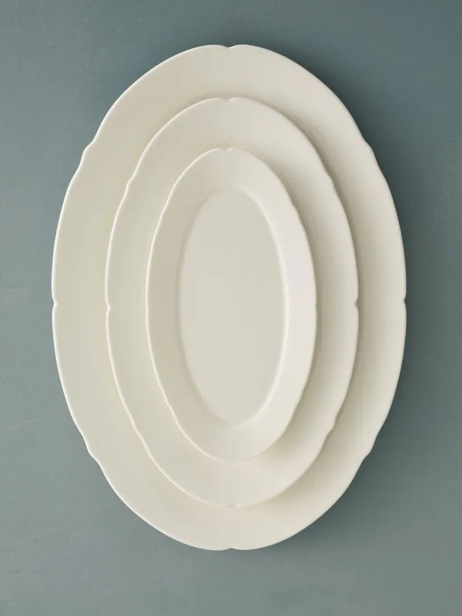 Silhouette oval lautanen S 10x18,5 cm 4 kpl, White