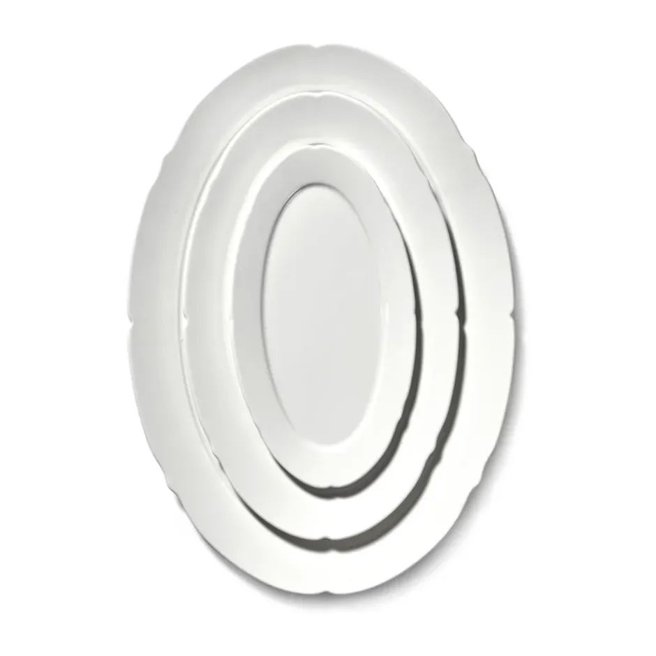 Silhouette oval lautanen S 10x18,5 cm 4 kpl, White