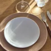 Sininen tuli lautanen, Valkoinen, 23 cm
